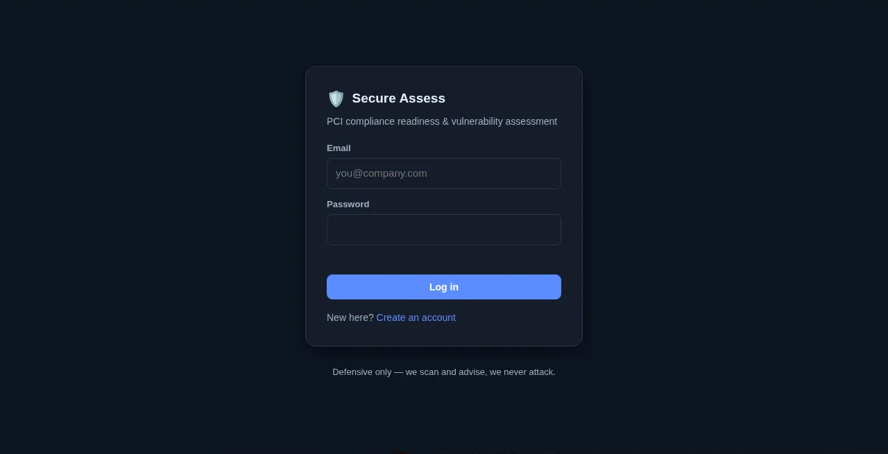Secure Assess sign-in
